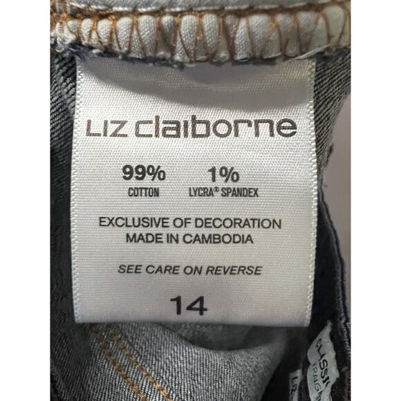 Liz Claiborne Jeans Womens Size 14 Classic Fit Straight Leg Jeans 28” Inseam - Picture 7 of 8